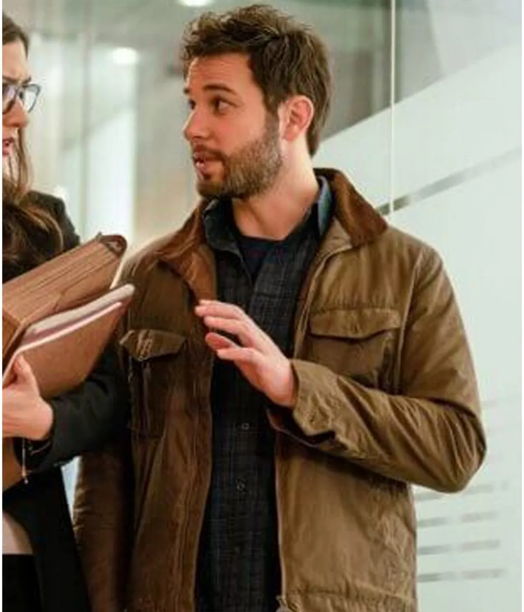 Skylar Astin So Help Me Todd Brown Cotton Jacket