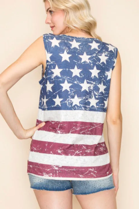 Sleeveless Flag Top by Vocal