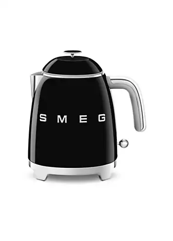 SMEG KLF05BLUK Retro 50’s Style 0.8L Mini Kettle - Black | Kaleidoscope