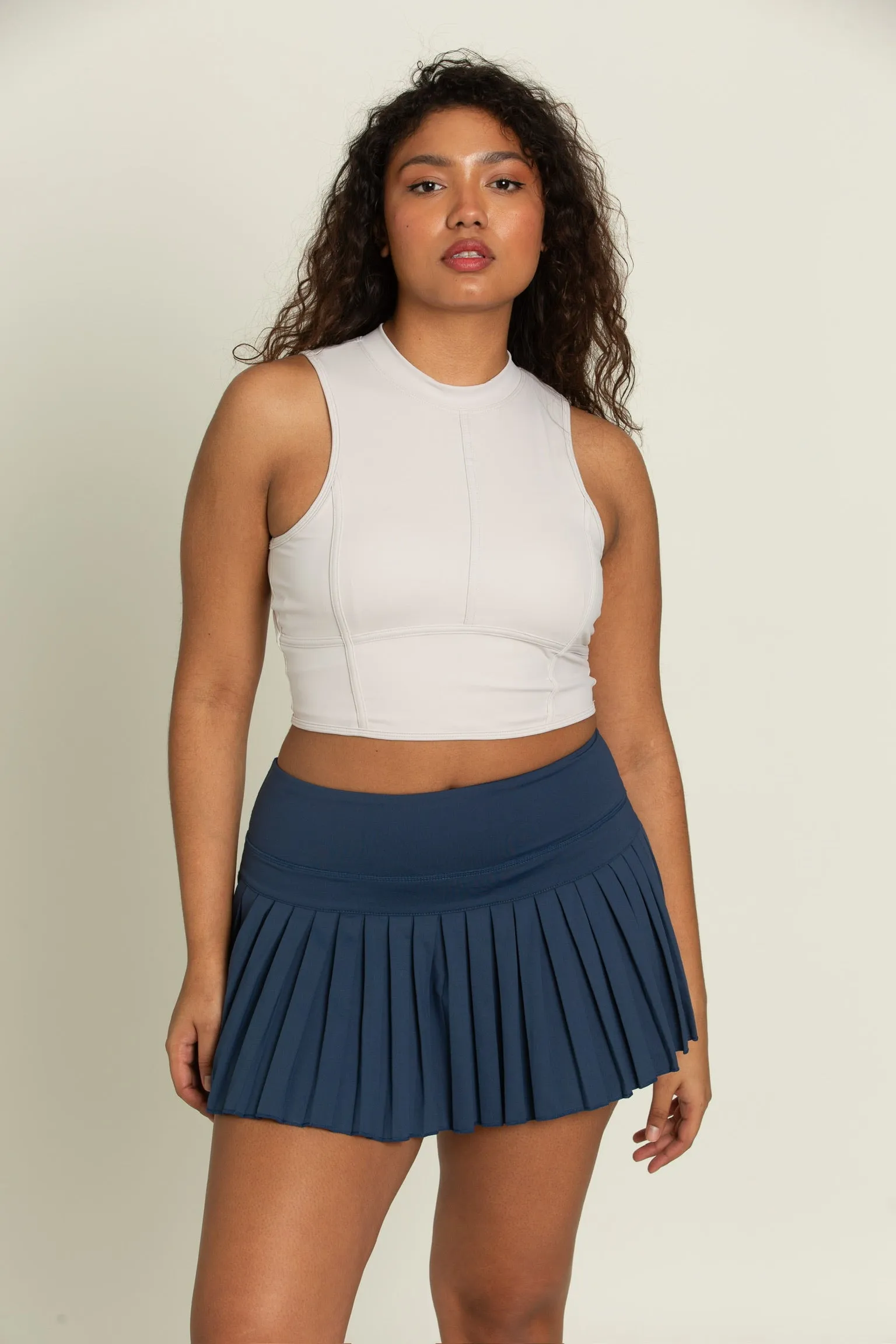 Smoke Sleeveless Crop Top