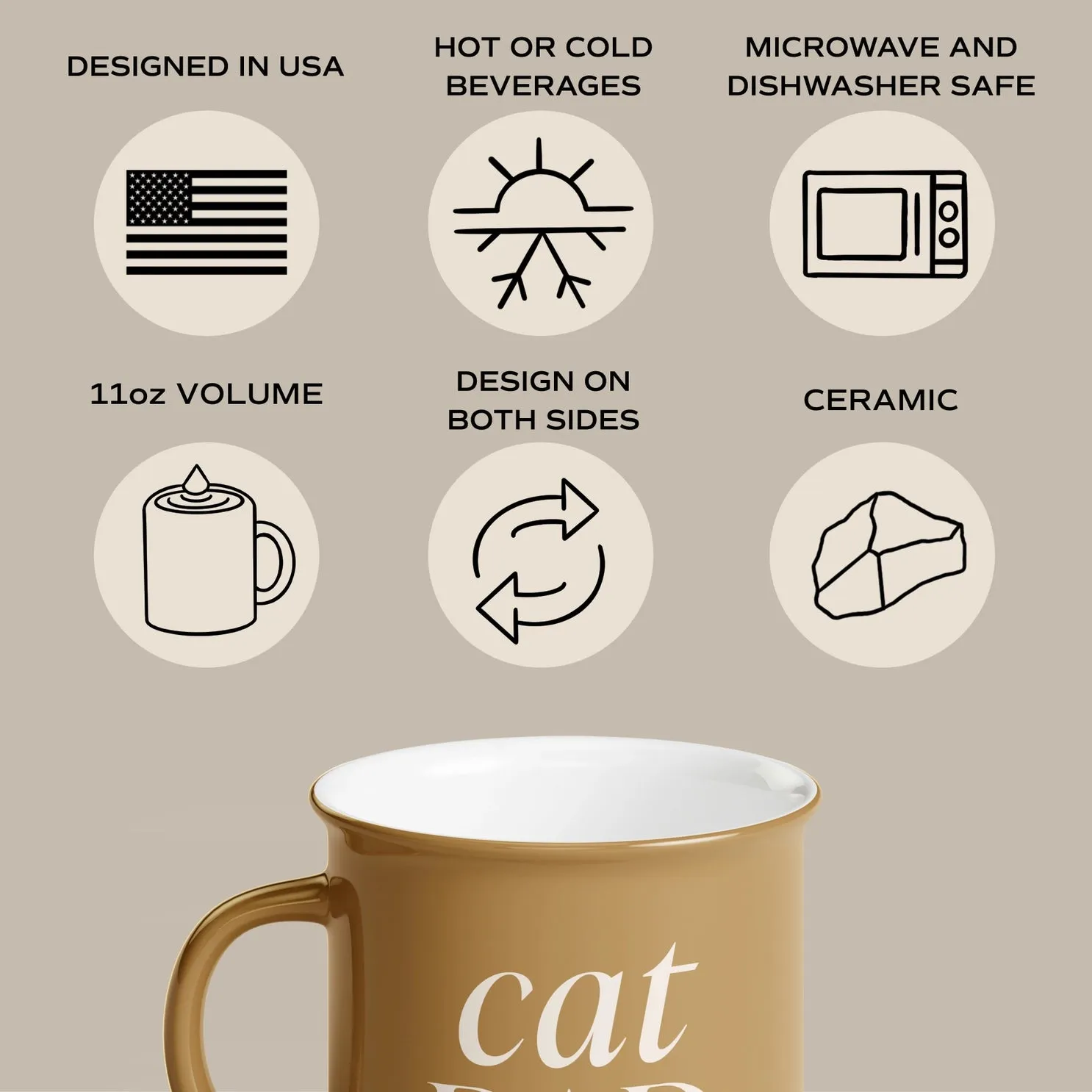 SP | Cat Dad Ceramic Mug - 11oz.