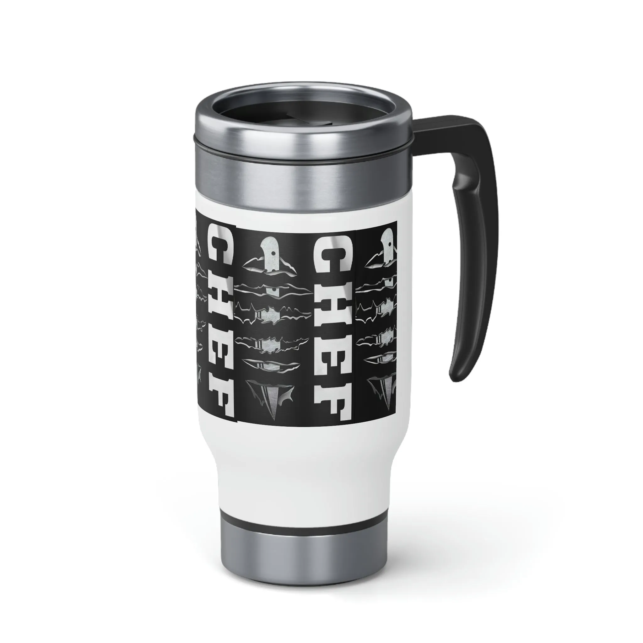 Stainless Steel Travel Mug with Handle, 14oz