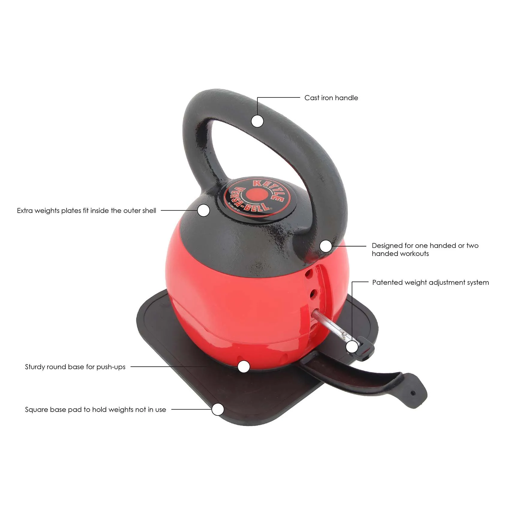 Stamina X 36 Lb Adjustable Kettle Versa-Bell Home Fitness Equipment