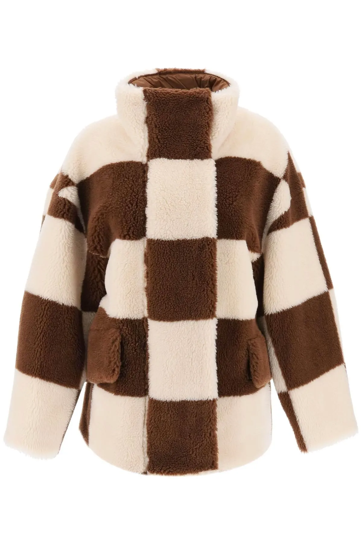 Stand Studio    Stand Studio Dani Teddy Jacket With Checkered Motif