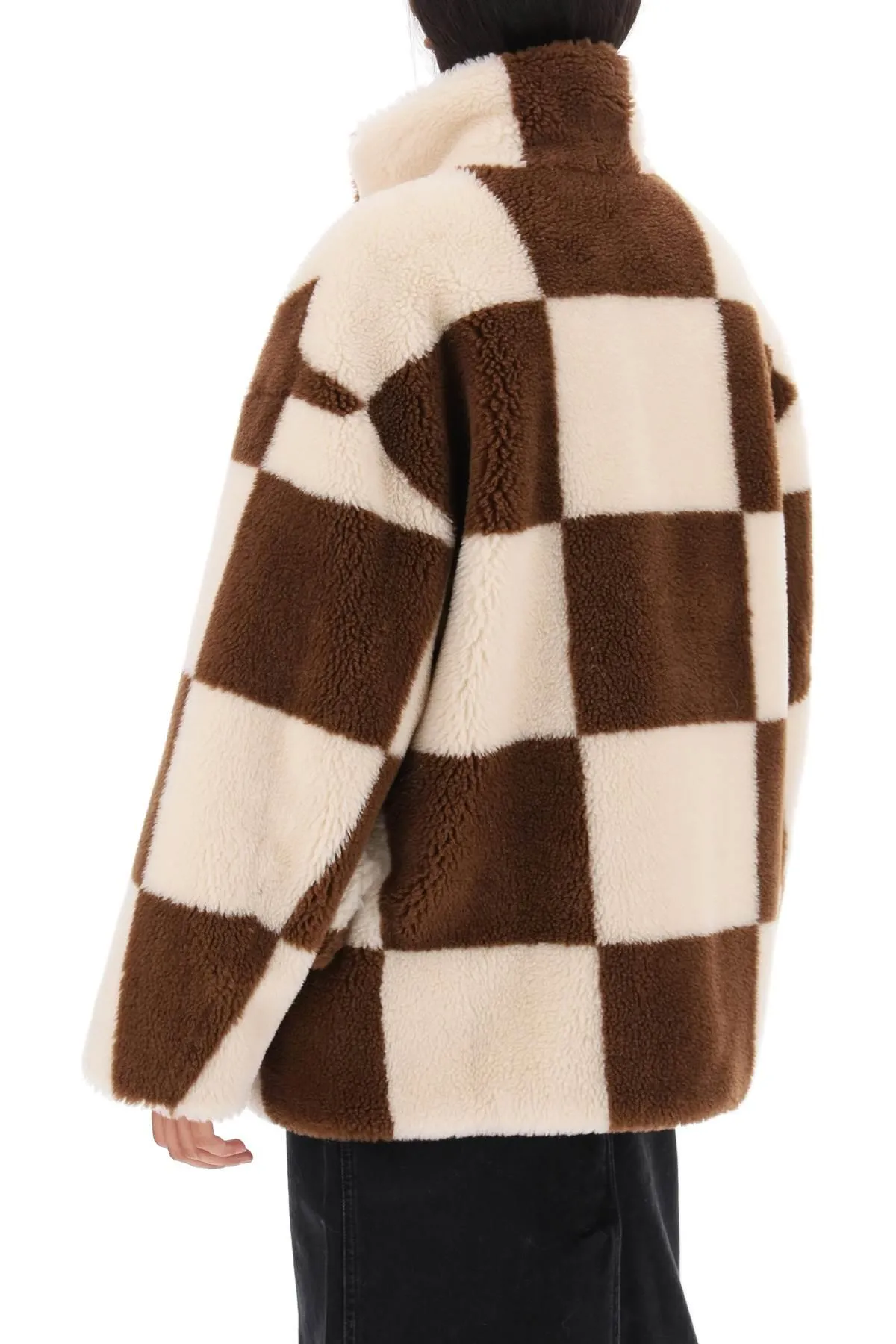 Stand Studio    Stand Studio Dani Teddy Jacket With Checkered Motif