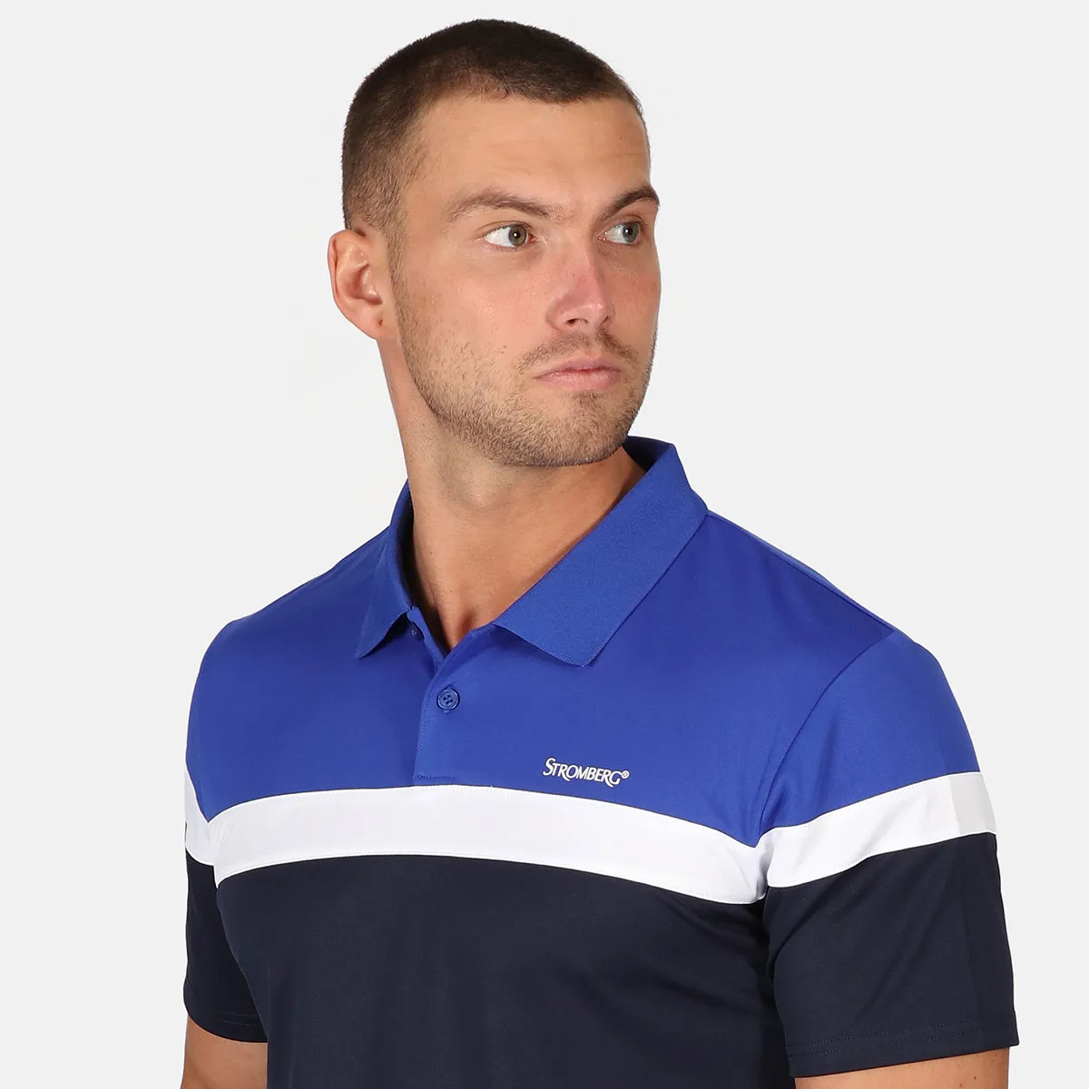 Stromberg Men's Eagle Stripe Golf Polo Shirt