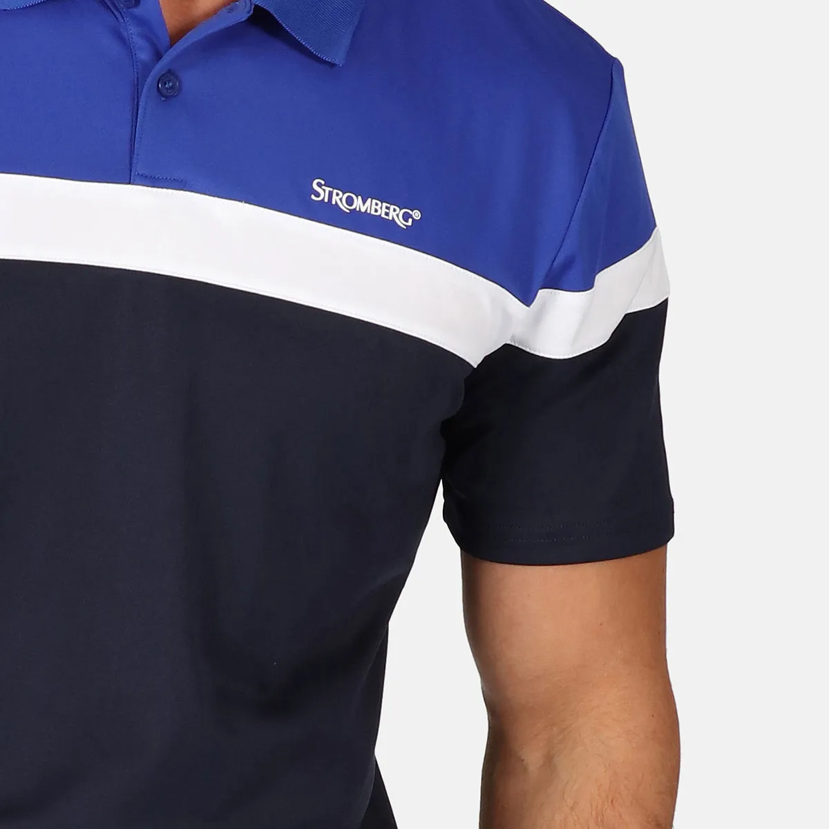 Stromberg Men's Eagle Stripe Golf Polo Shirt