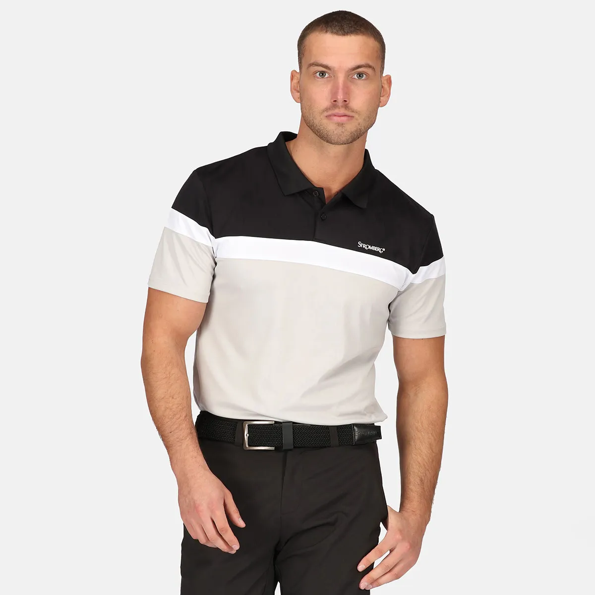 Stromberg Men's Eagle Stripe Golf Polo Shirt