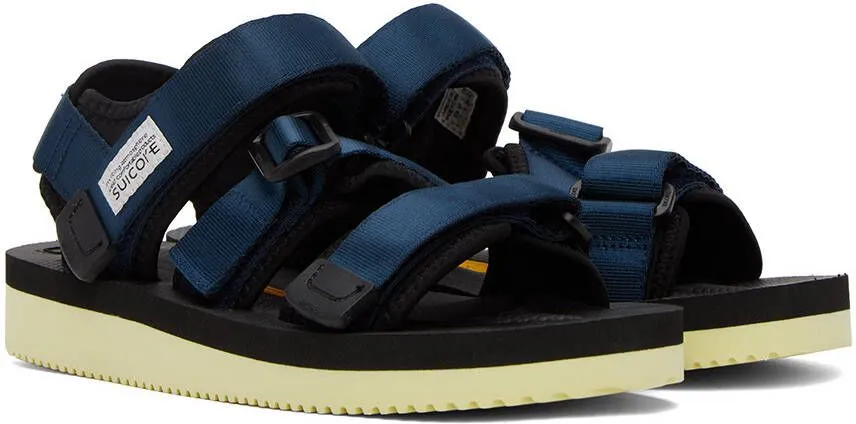 Suicoke Navy & Black Kisee-V Sandals