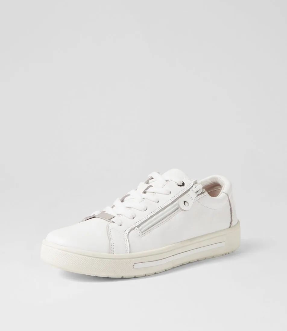 SUPERSOFT Evone White Leather Sneakers