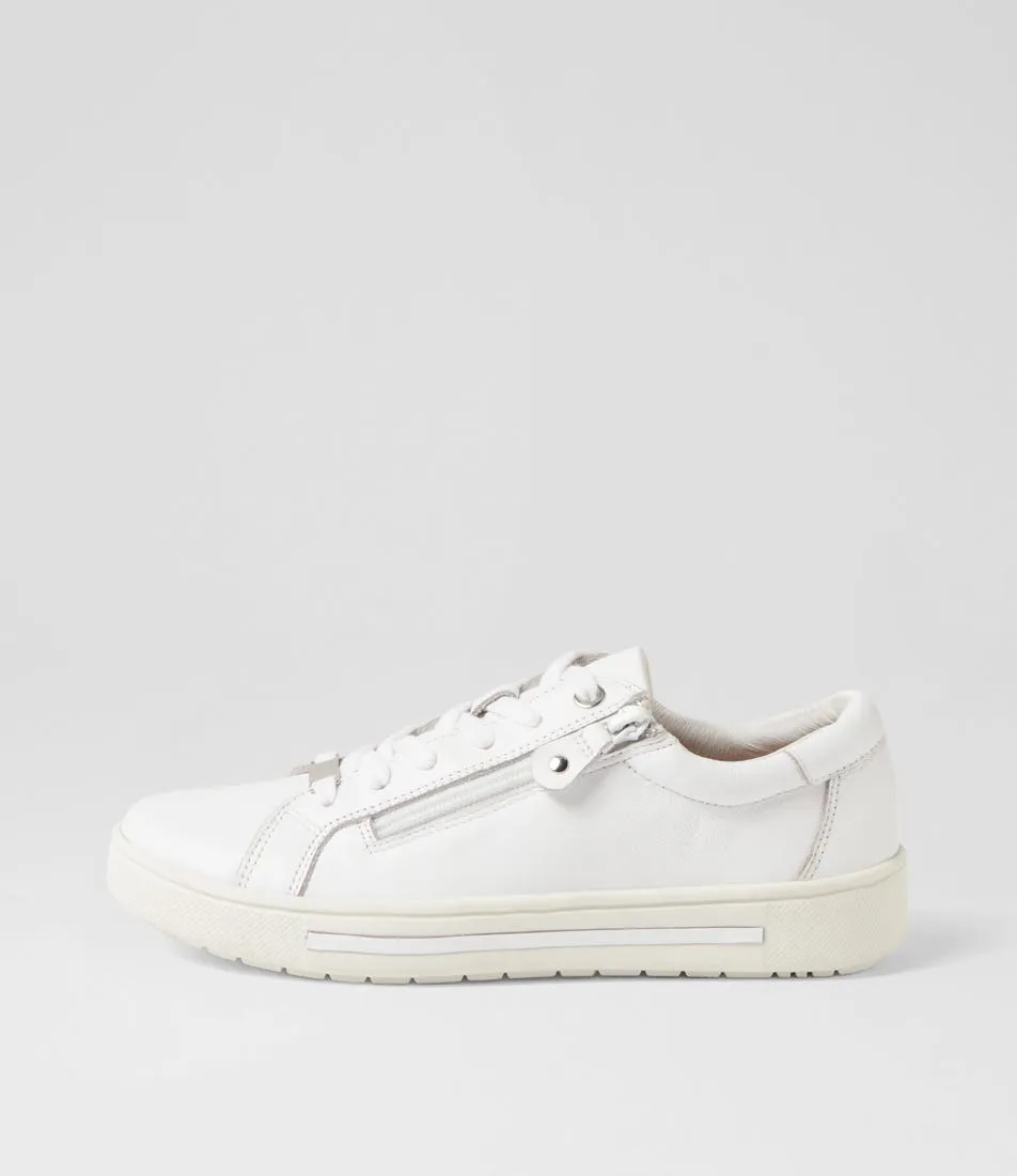 SUPERSOFT Evone White Leather Sneakers