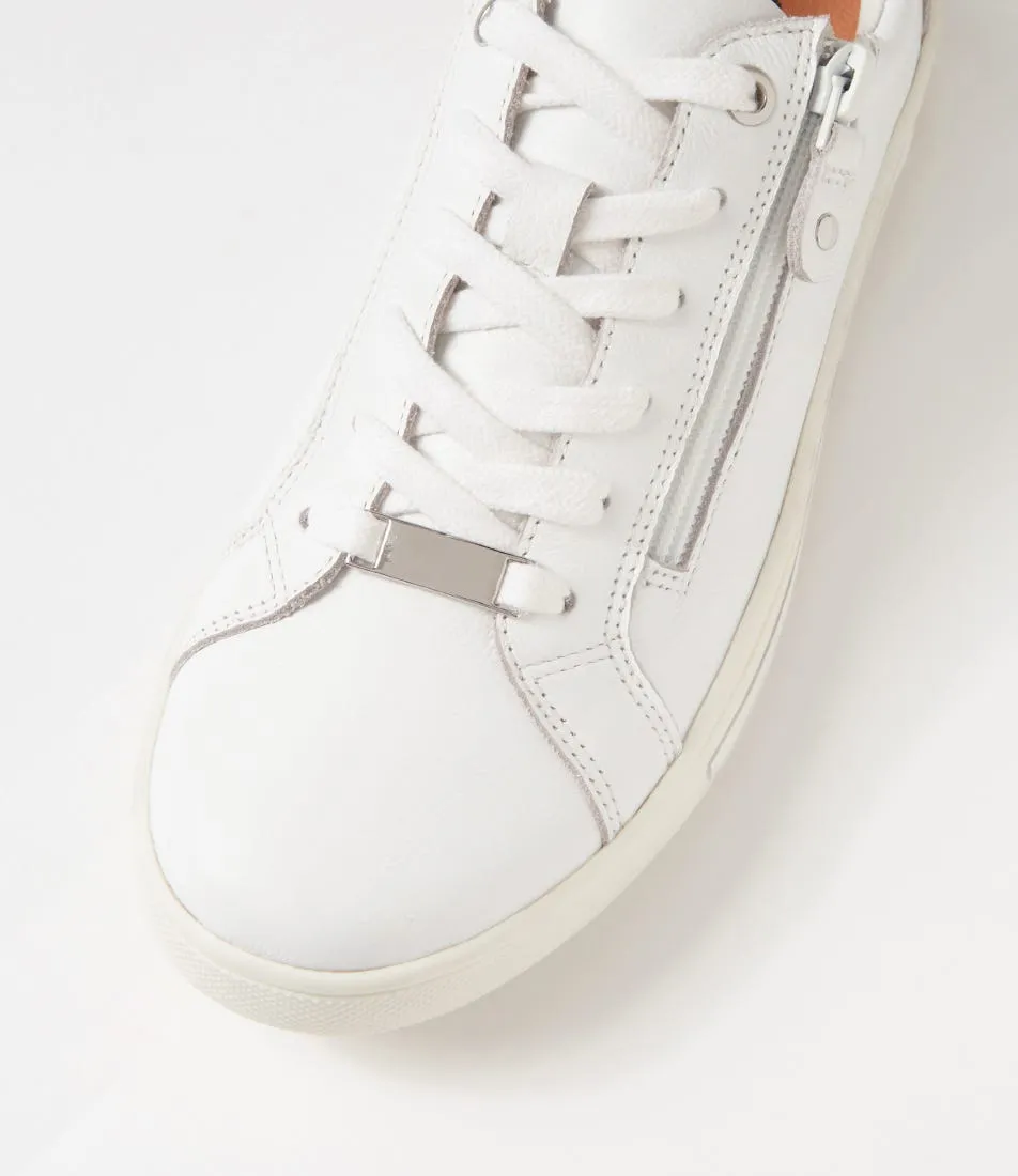 SUPERSOFT Evone White Leather Sneakers