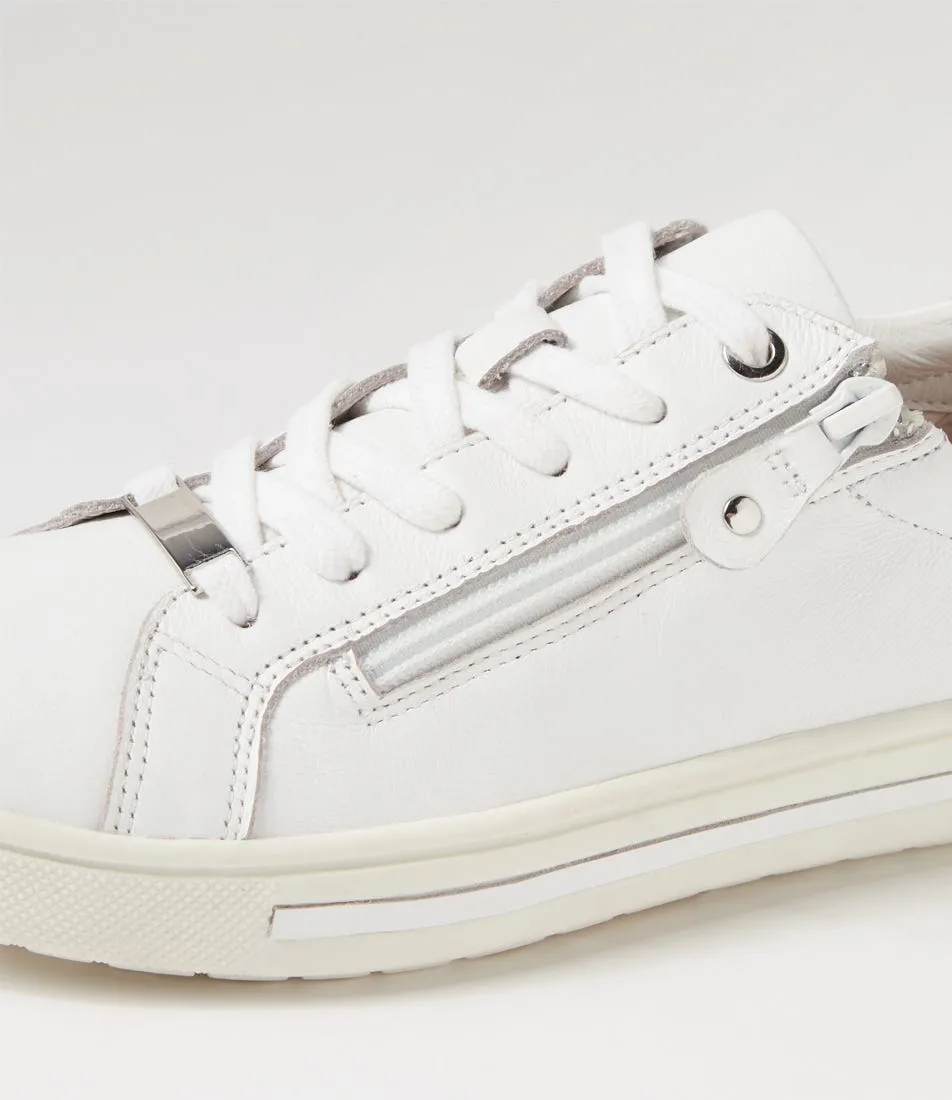 SUPERSOFT Evone White Leather Sneakers