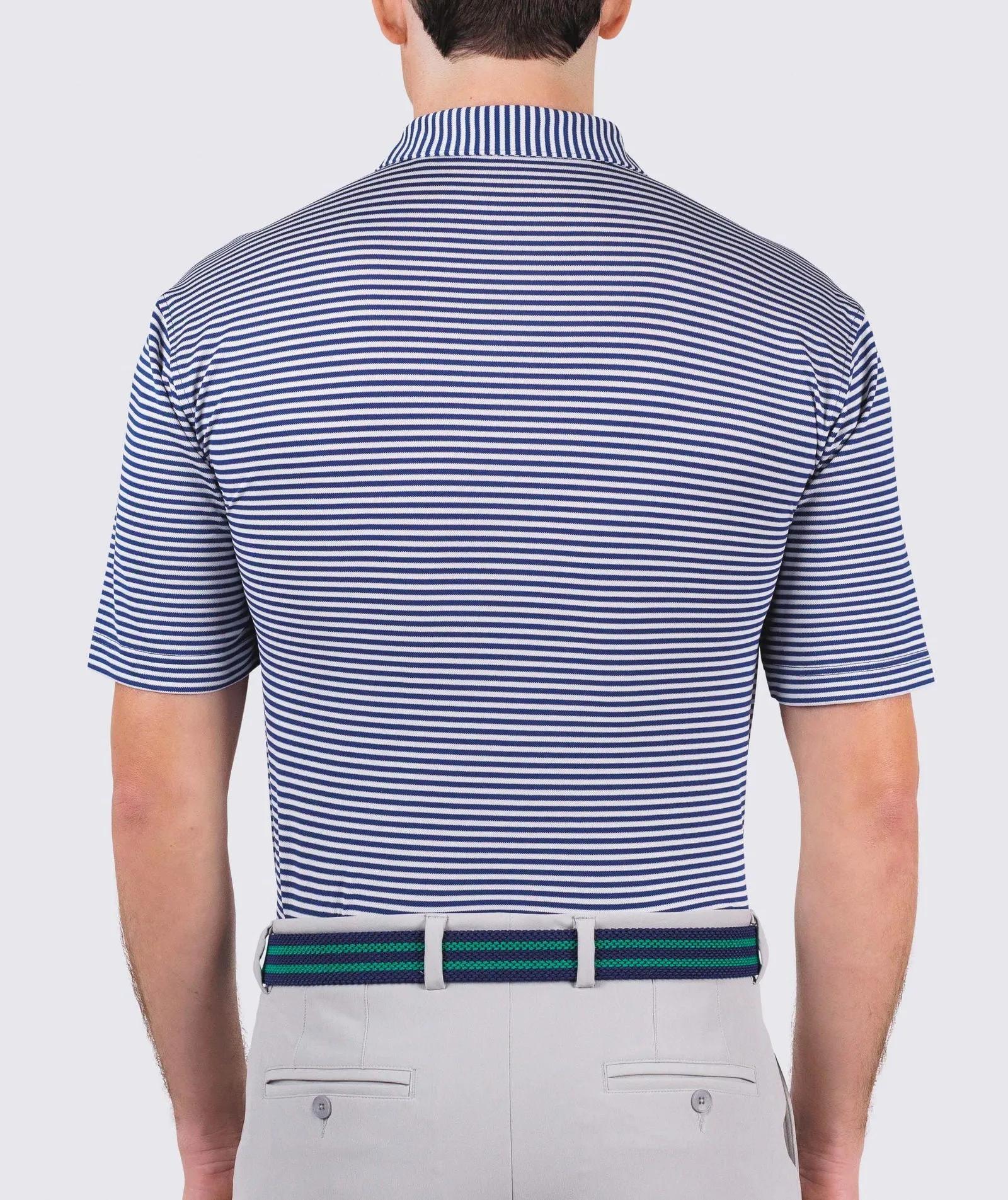 Tanner Stripe Performance Polo