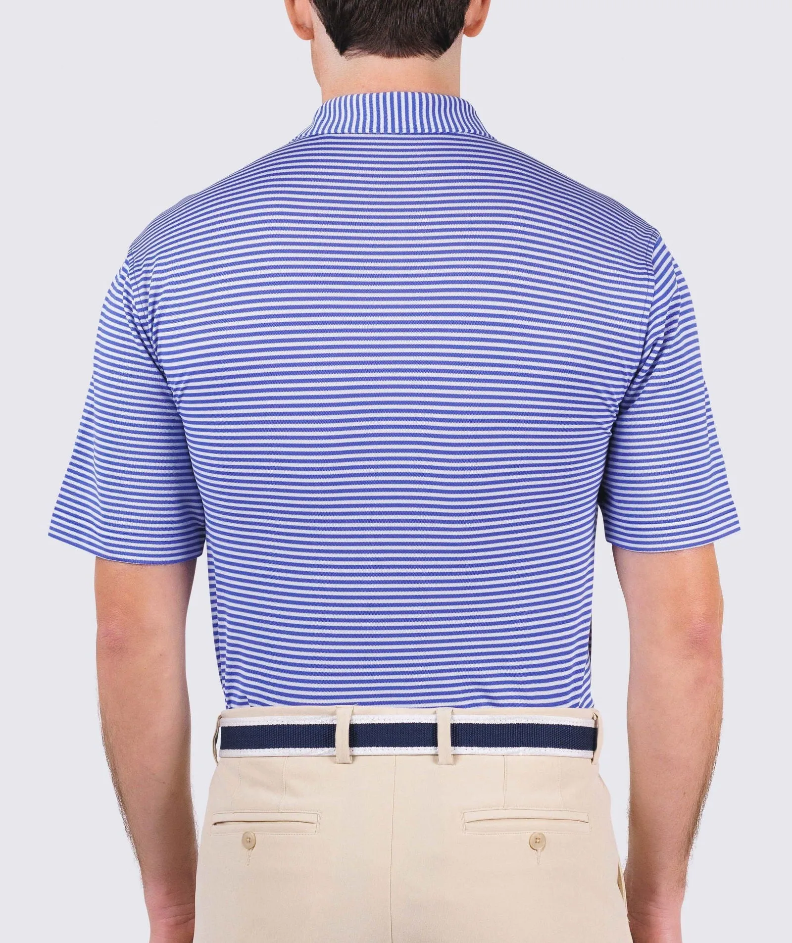 Tanner Stripe Performance Polo