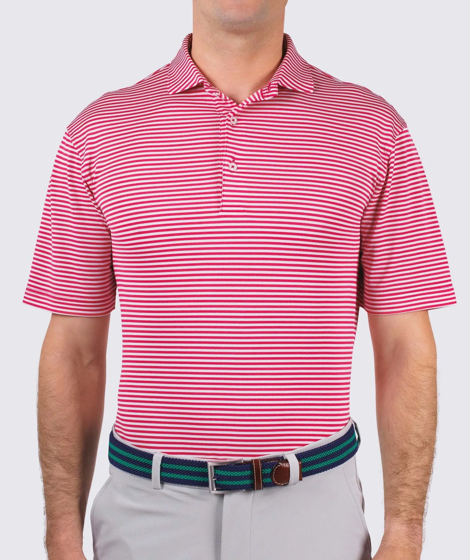 Tanner Stripe Performance Polo