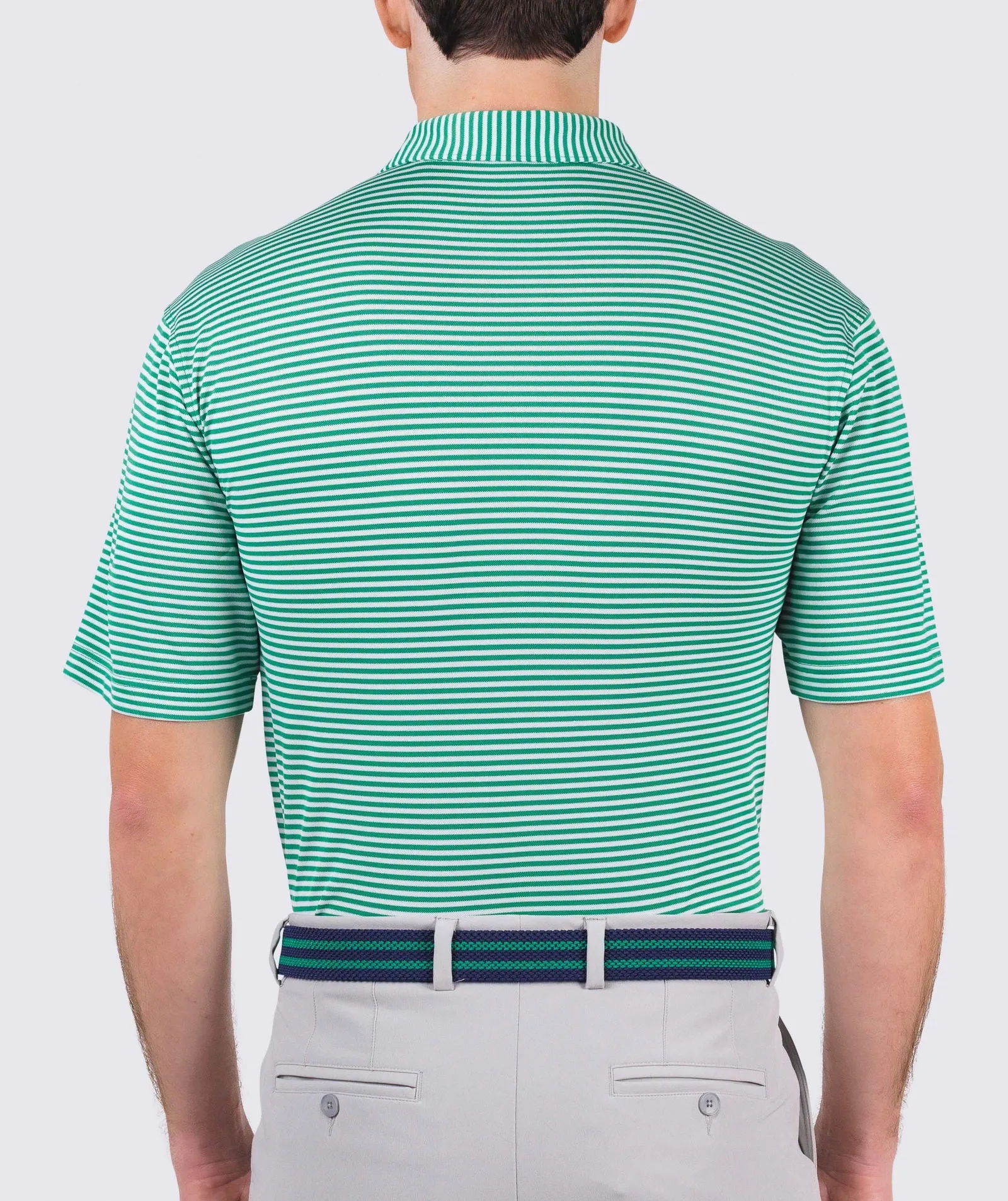 Tanner Stripe Performance Polo