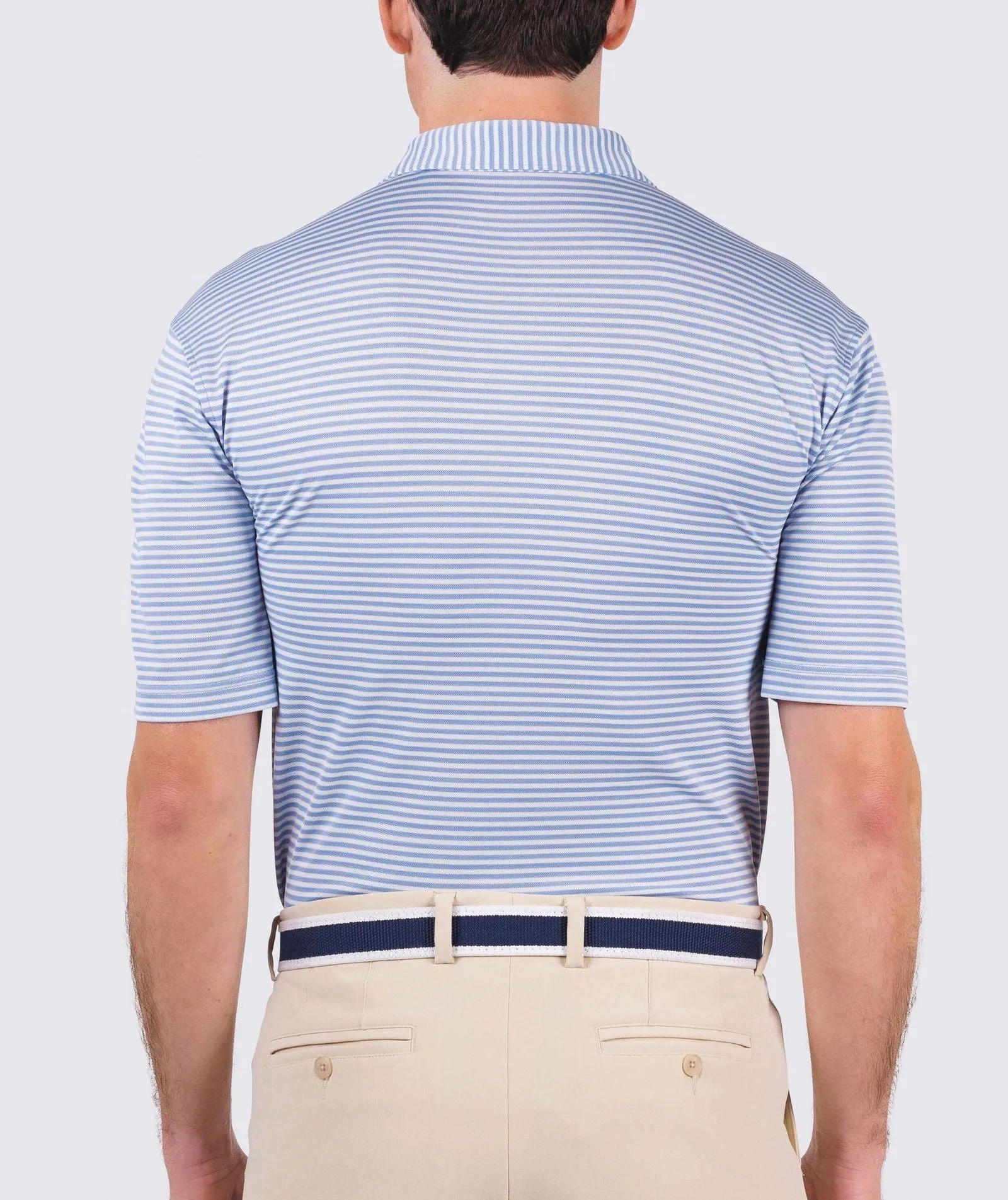 Tanner Stripe Performance Polo