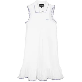 Teen White Logo Polo Dress