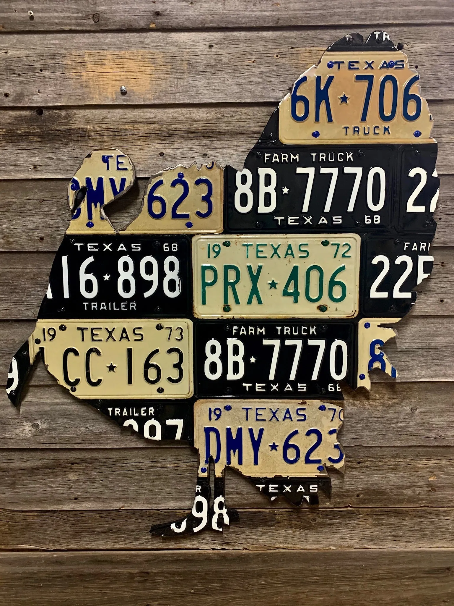 Texas Turkey License Plate Art