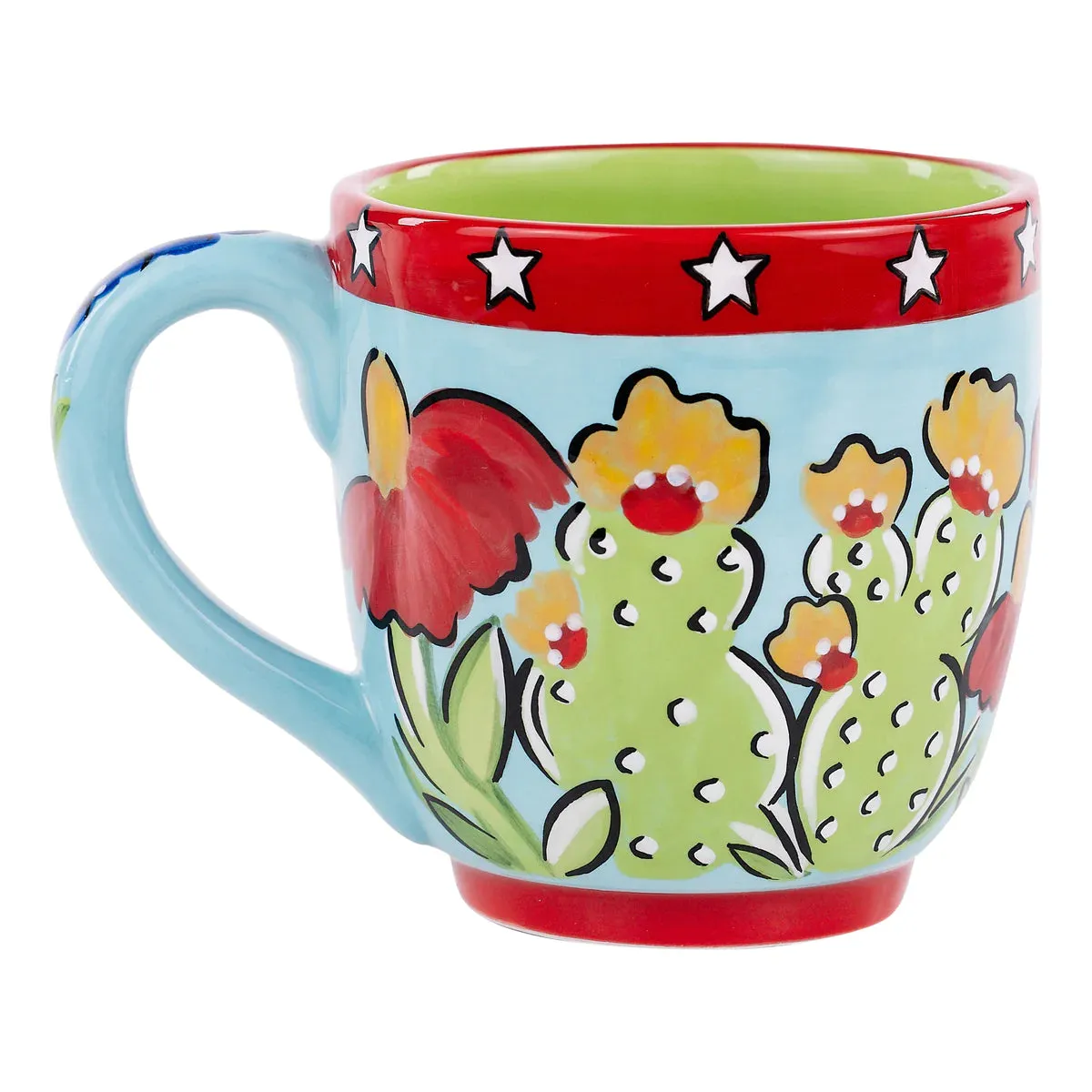 Texas Wildflower Cactus Mug