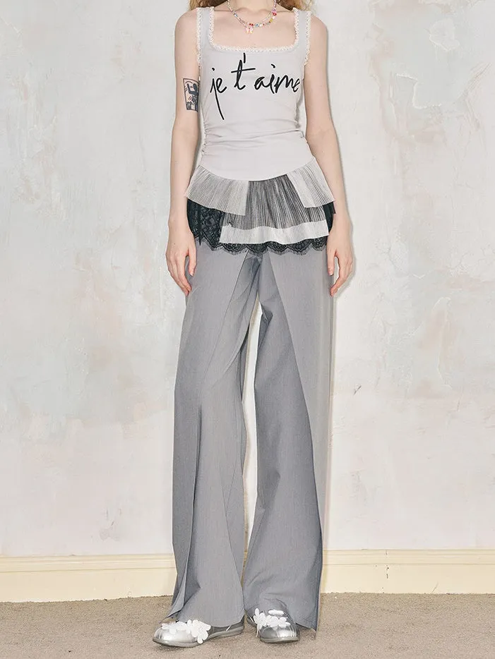 Three-dimensional Deconstructed Wide-leg Pants