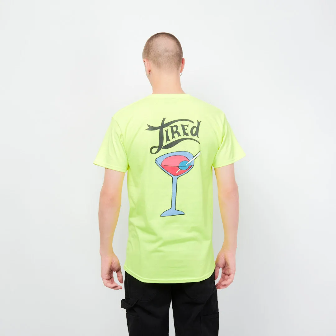 Tired Skateboards Dirty Martini S/S Tee (Chartreuse)