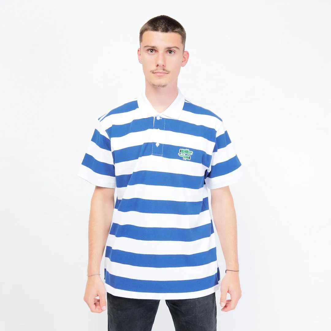 Tired Skateboards - The Gator Stripe Polo (White/Navy)