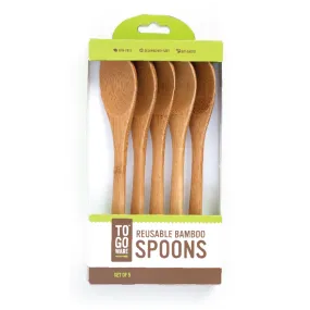 To-Go Ware REUSABLE BAMBOO SPOON 5 PACK