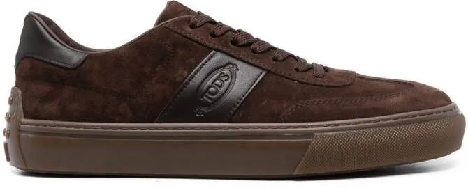 Tod's logo-patch low-top sneakers Brown