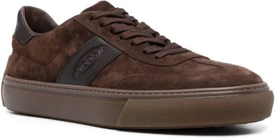 Tod's logo-patch low-top sneakers Brown