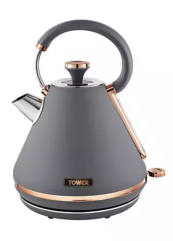 Tower Cavaletto 1.7L Pyramid Kettle 3000W T10044RGG - Grey and Rose Gold | Kaleidoscope