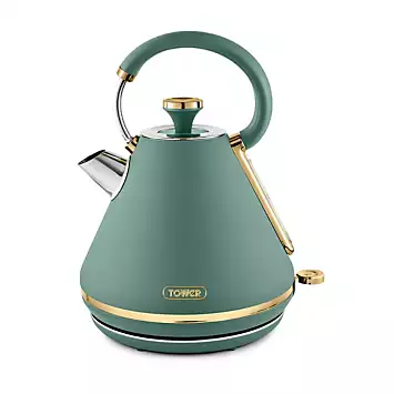 Tower Cavaletto 1.7L Pyramid Kettle with Fast Boil 3000W T10044JDE - Jade and Champagne | Kaleidoscope