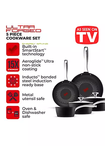 Tower SmartStart Ultra Forged 5 Piece Cookware Pan Set | Kaleidoscope