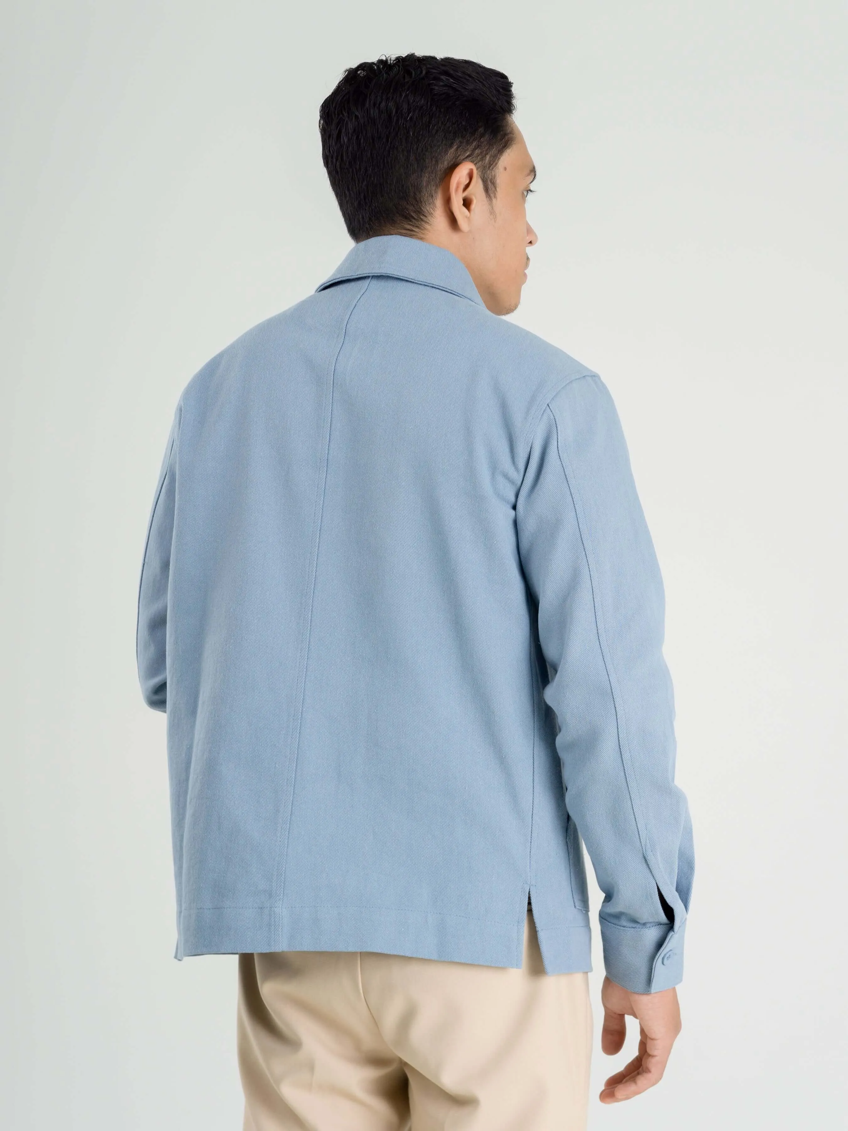 Twill Work Jacket - Ocean Blue