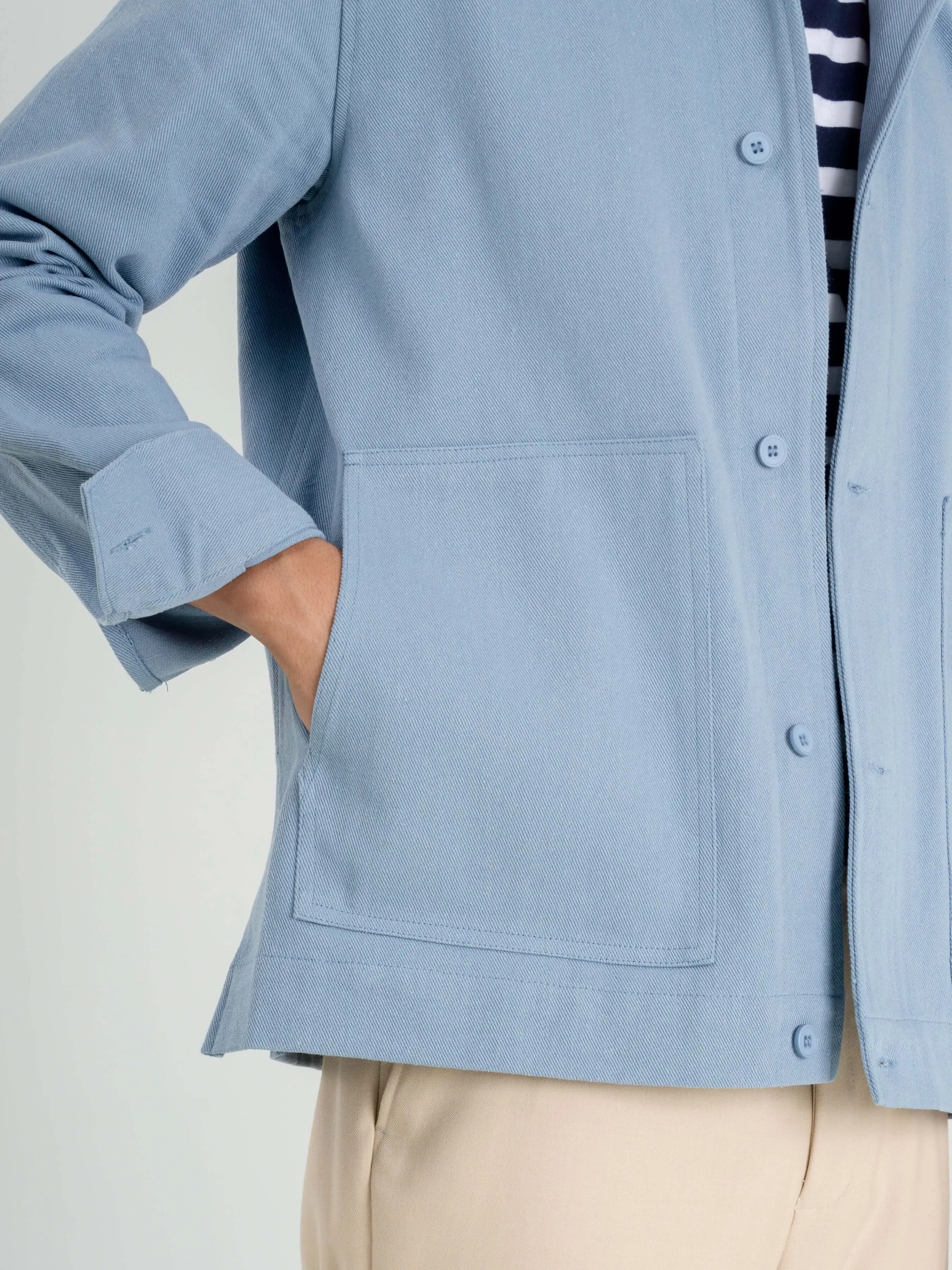 Twill Work Jacket - Ocean Blue