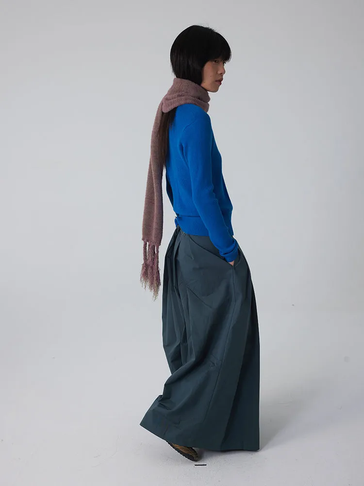 Unisex Loose Balloon Wide-Leg Plain Wide-Pants