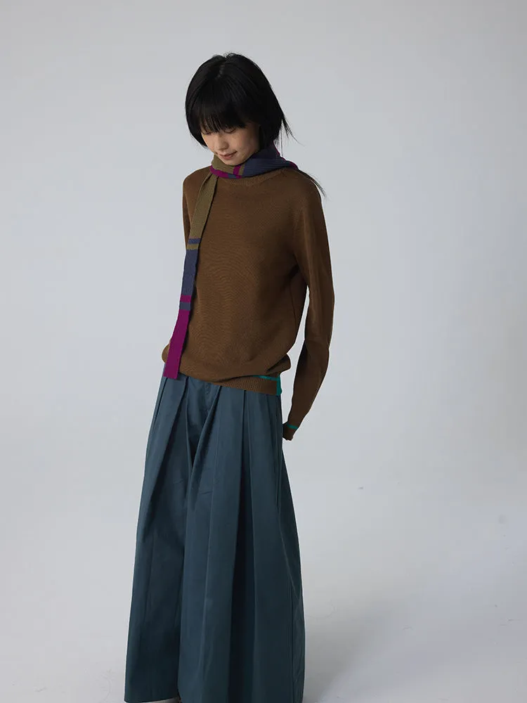 Unisex Loose Balloon Wide-Leg Plain Wide-Pants