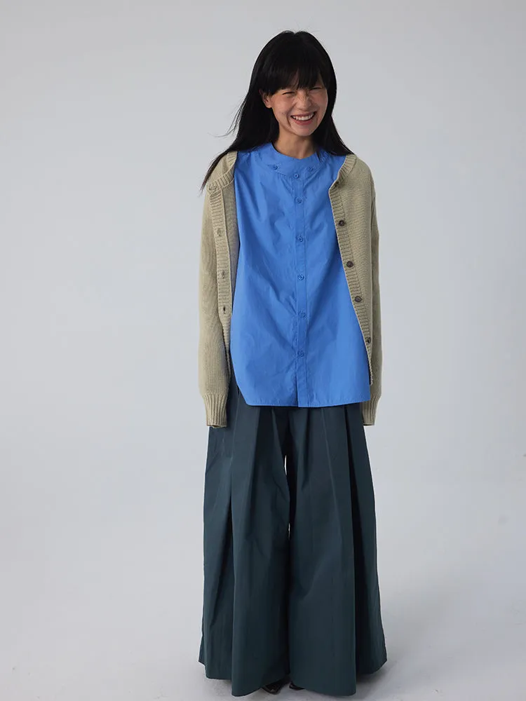 Unisex Loose Balloon Wide-Leg Plain Wide-Pants