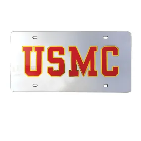 USMC Mirrored License Plate