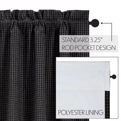 Vhc Brands Kettle Grove Plaid Blackout Rod Pocket Single Curtain Panel