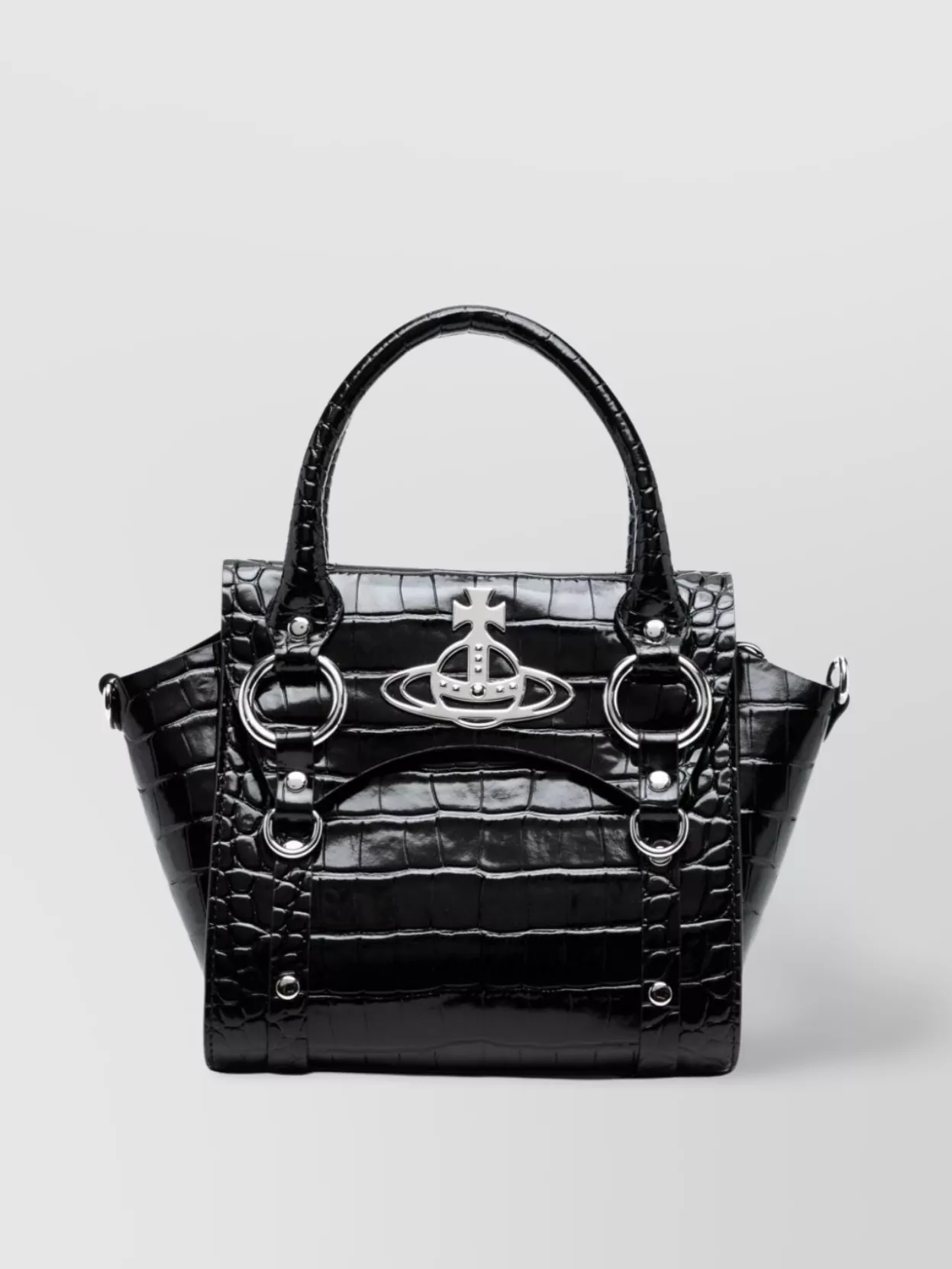 Vivienne Westwood   Crocodile embossed shoulder bag