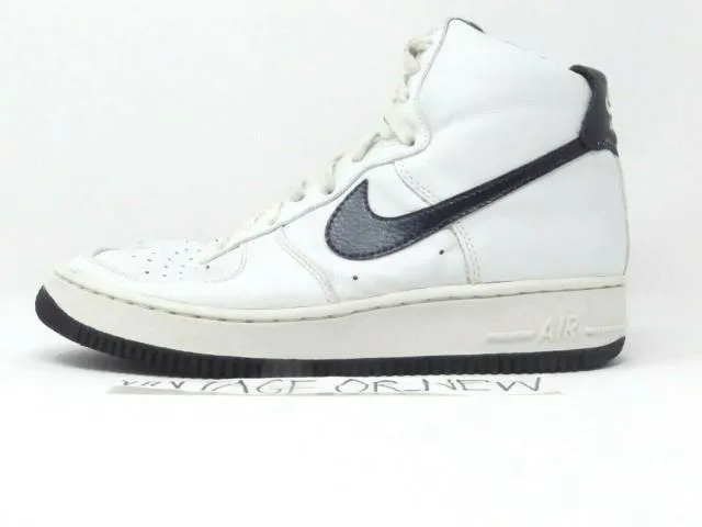 VTG 2000 Nike Air Force 1 High White Midnight Navy 63003...