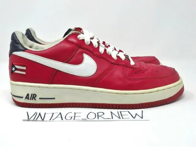 VTG 2003 Nike Air Force 1 Low Puerto Rico 4 PR4 Red 6240...