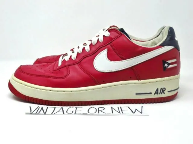 VTG 2003 Nike Air Force 1 Low Puerto Rico 4 PR4 Red 6240...