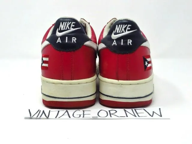 VTG 2003 Nike Air Force 1 Low Puerto Rico 4 PR4 Red 6240...