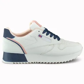 White and blue women's classic sports sneakers