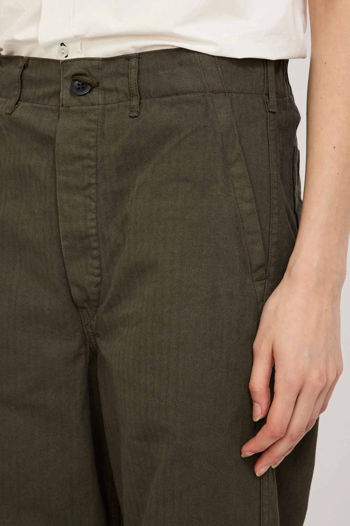 Wide Fit French Works Pants Coffee Brown Womens