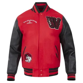 Winston-Salem State Rams HBCU Red and Black Varsity Jacket 