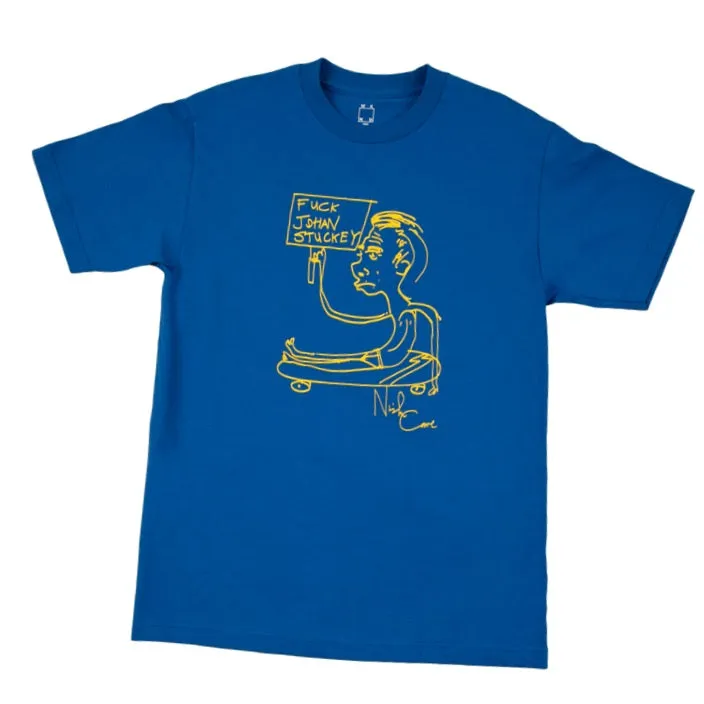 WKND Skateboards Fxxk Johan Stuckey S/S Tee Royal Blue